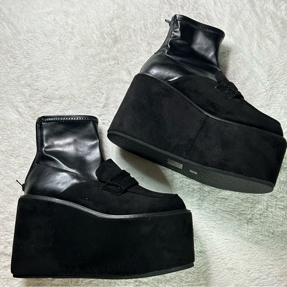 Lemon drop black platform loafers - Picture 4 of 6